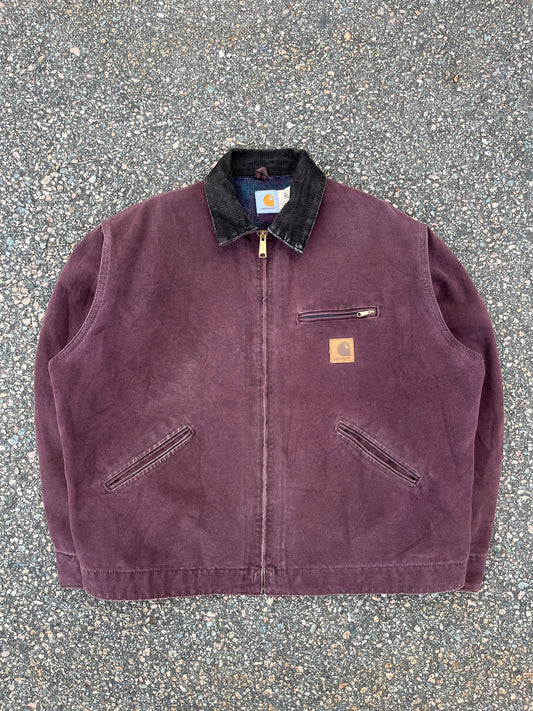Faded Burgundy Carhartt Detroit Jacket - XL