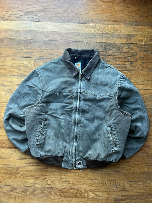 色あせたチェスナットブラウンのカーハート サンタフェ ジャケット - L