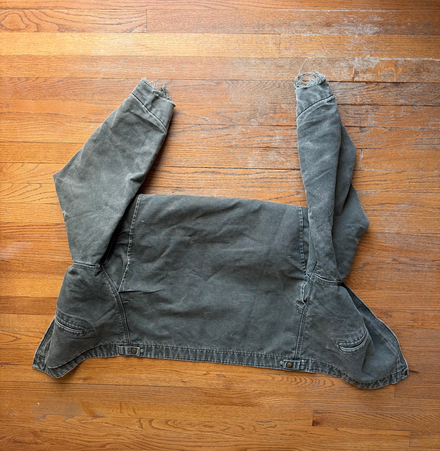 Faded Olive Green Carhartt Detroit Jacket - Large