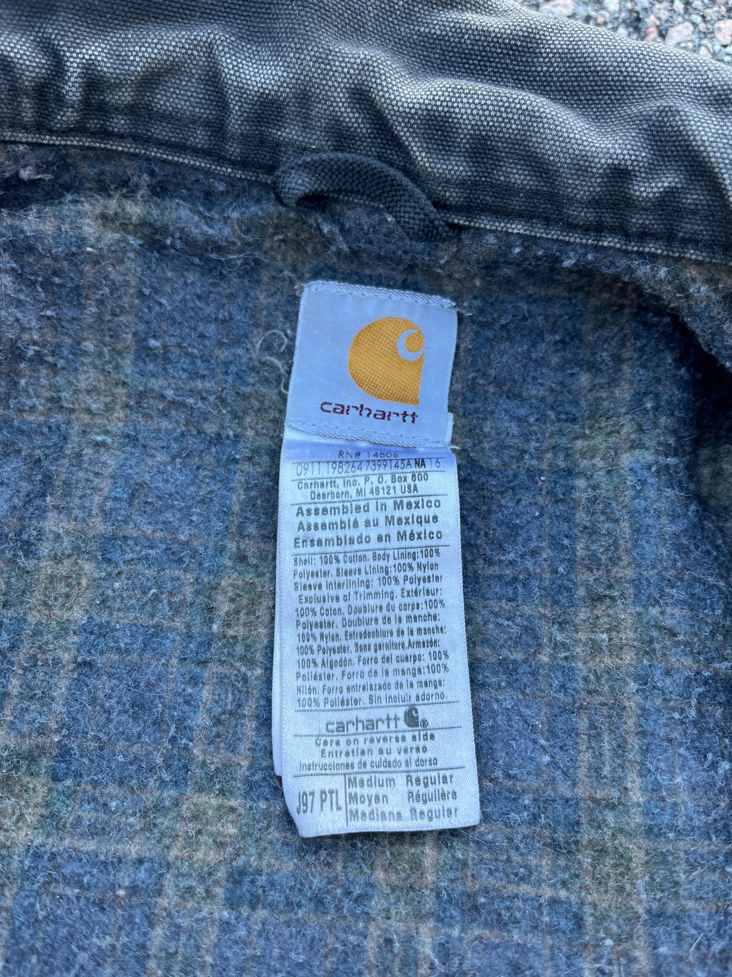 Faded Petrol Blue Carhartt Detroit Jacket - Medium