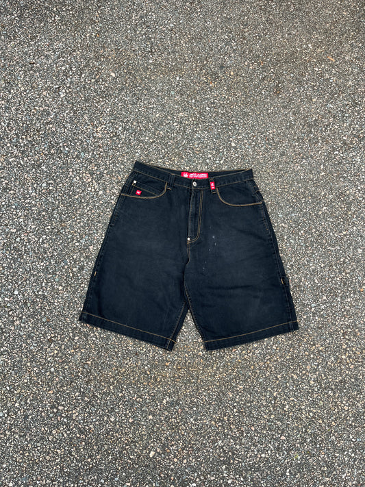 Black JNCO Flamehead Shorts - 36