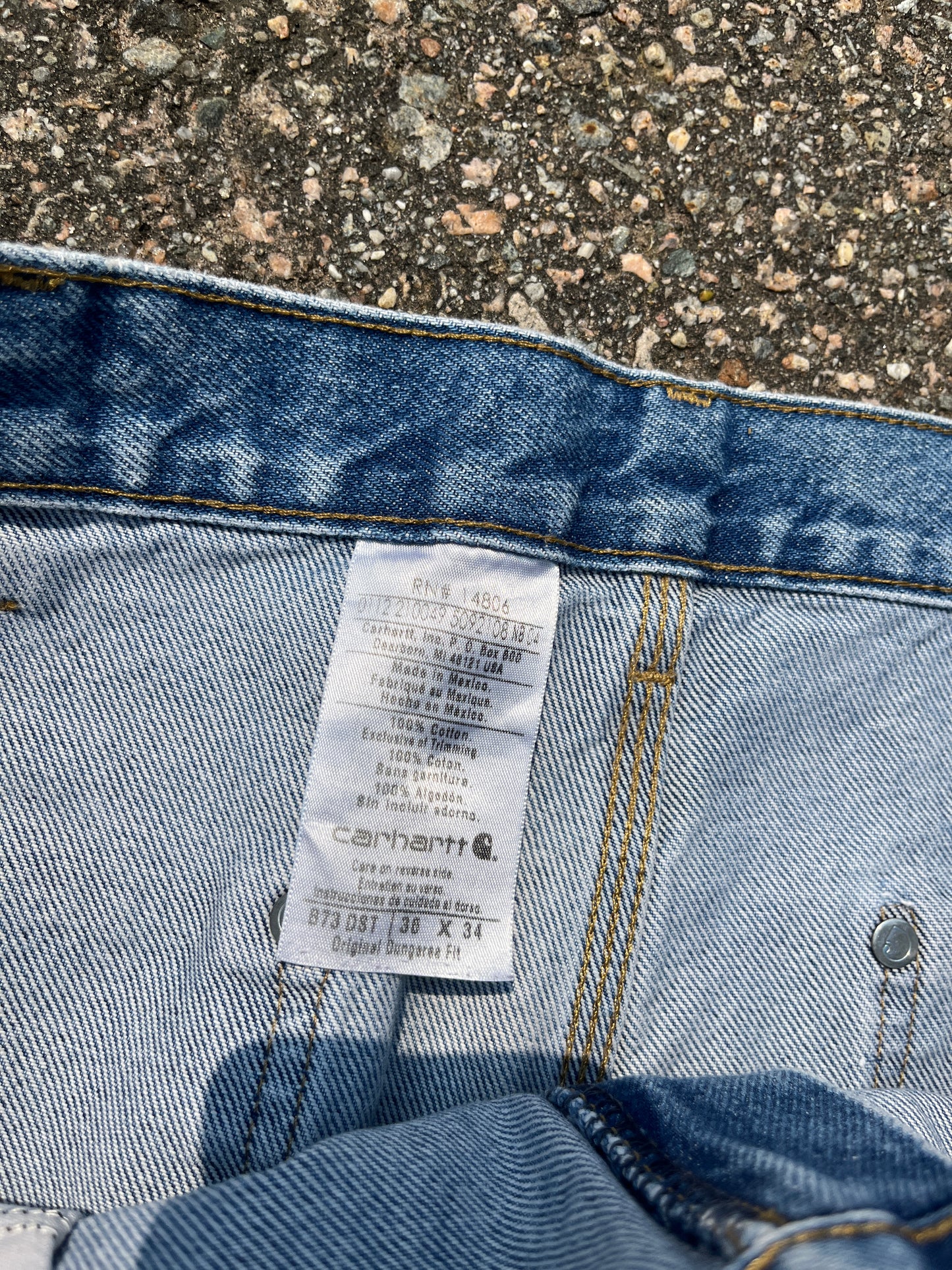 色褪せデニム カーハート ダブルニーパンツ ~ 34 x 34