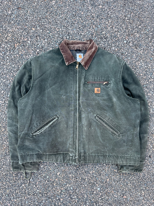 Faded Olive Green Carhartt Detroit Jacket - Boxy XL