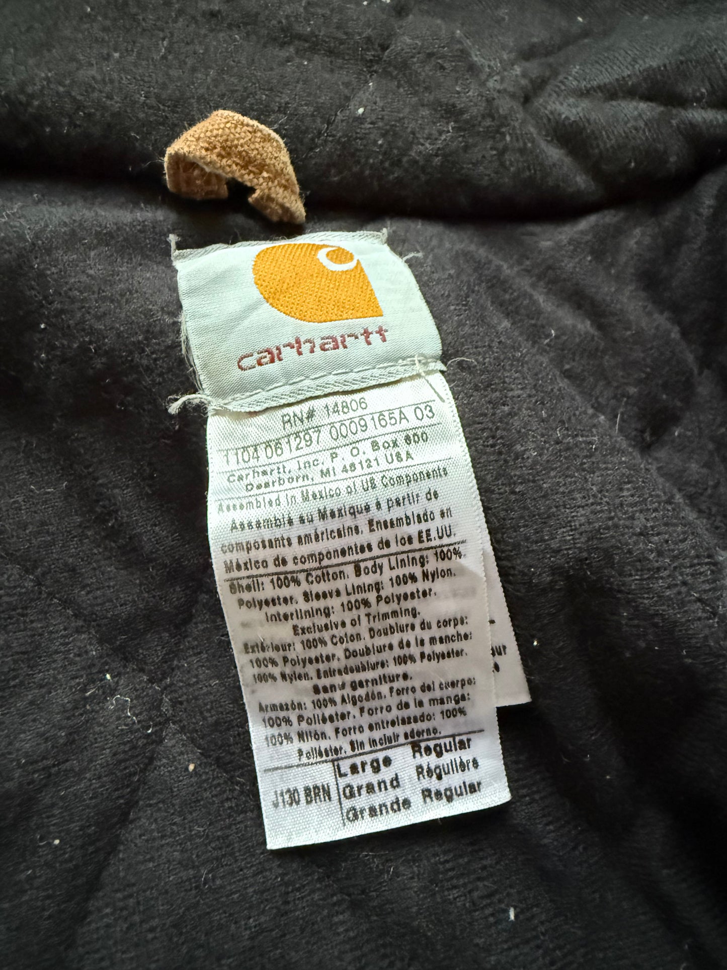 Faded Brown Carhartt Active Jacket - Large