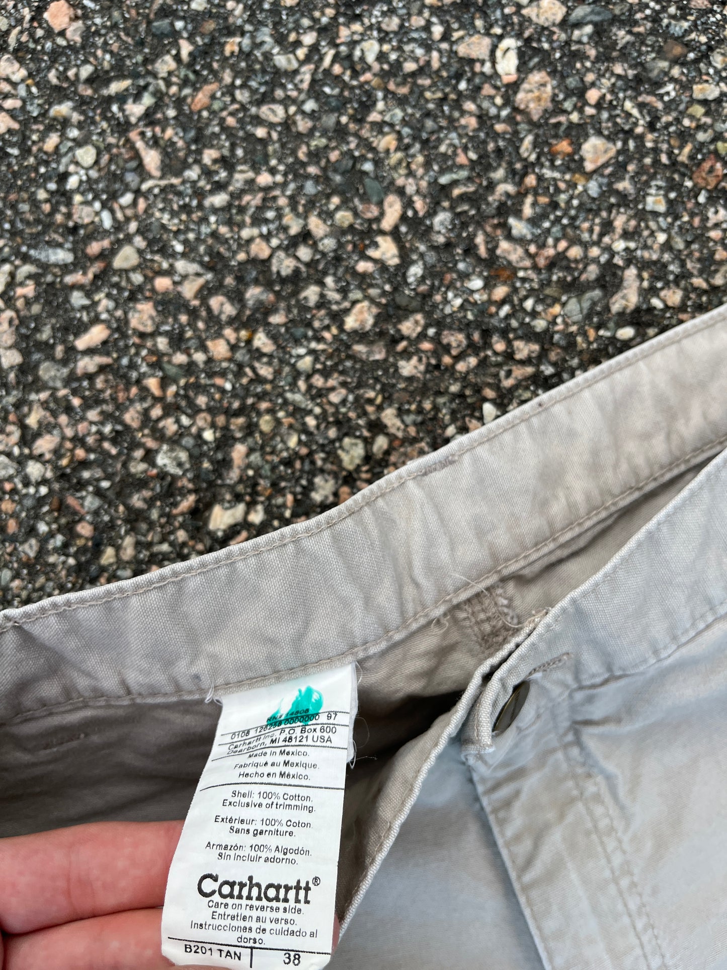 Faded Tan Carhartt Double Knee Shorts - 38