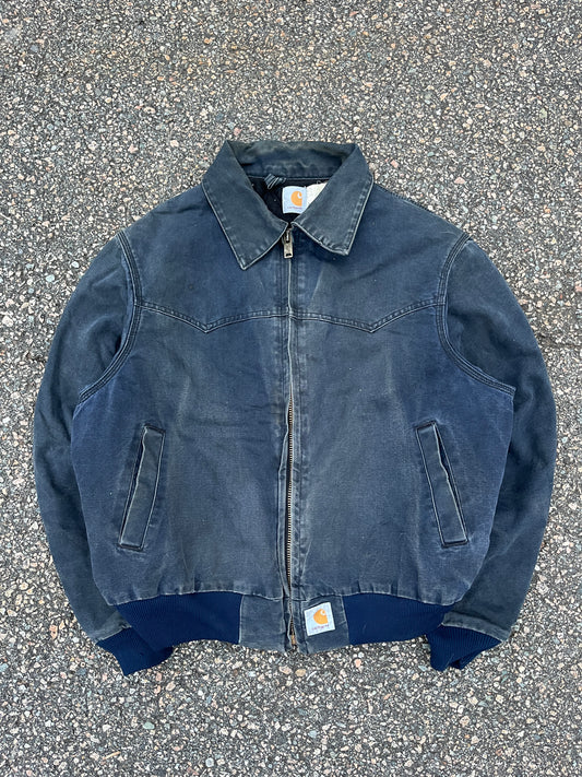 Faded Navy Blue Carhartt Santa Fe Jacket - Large