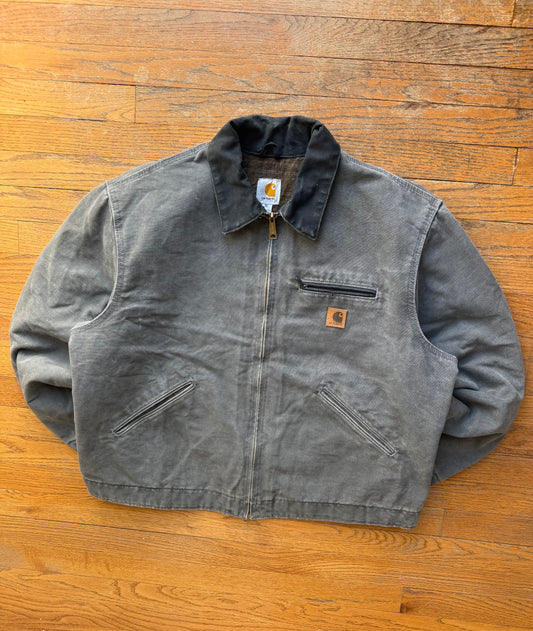 Faded Gravel Grey Carhartt Detroit Jacket - XL