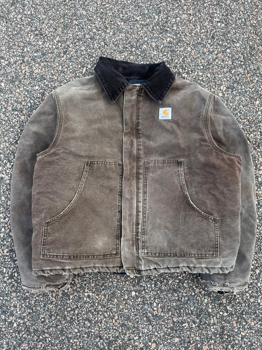 Faded n Distressed Chestnut Brown Carhartt Arctic Jacket - Large