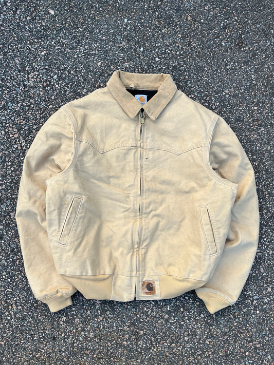 Faded Cream Carhartt Santa Fe Jacket - Fits M-L
