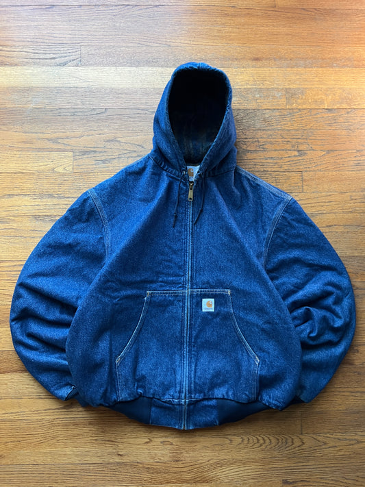 フェードデニム サウスウエスト アズテック ライン カーハート アクティブ ジャケット - ボックス型 L-XL