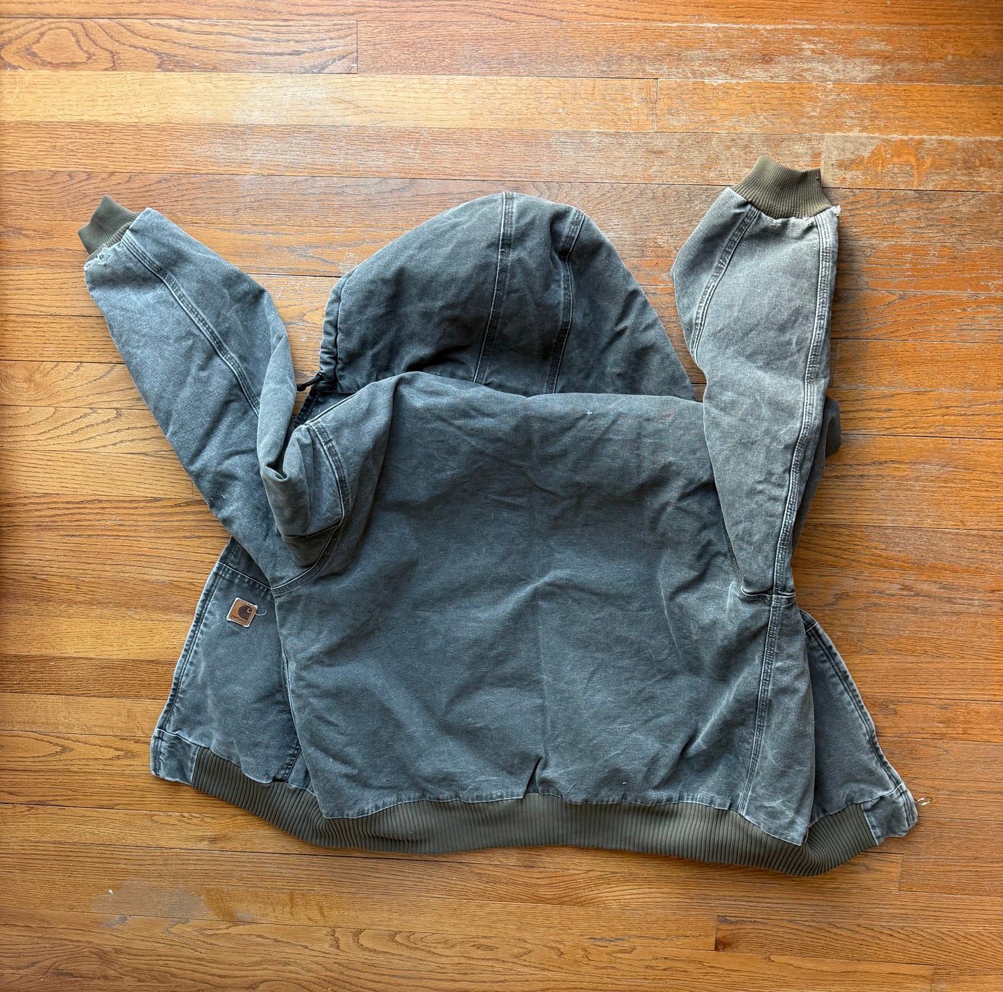 Faded Olive Green Carhartt Active Jacket - Large