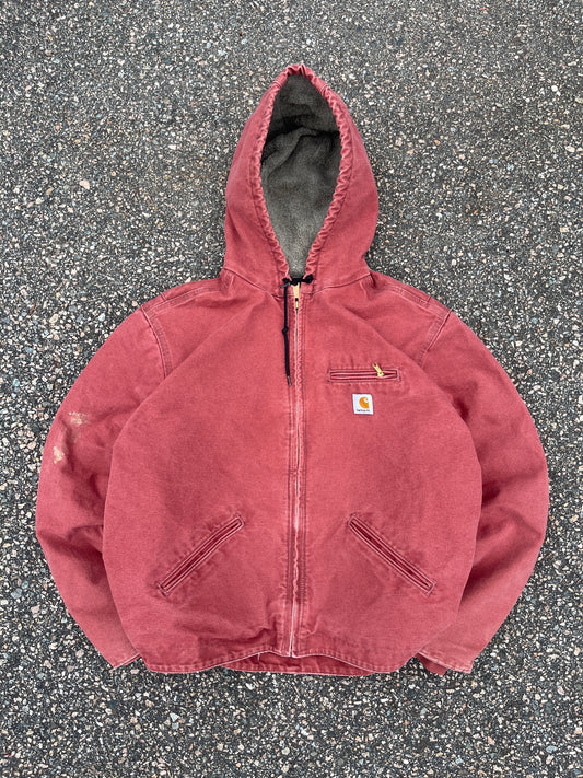 Faded Salmon Carhartt Sherpa Lined Jacket - Boxy Medium
