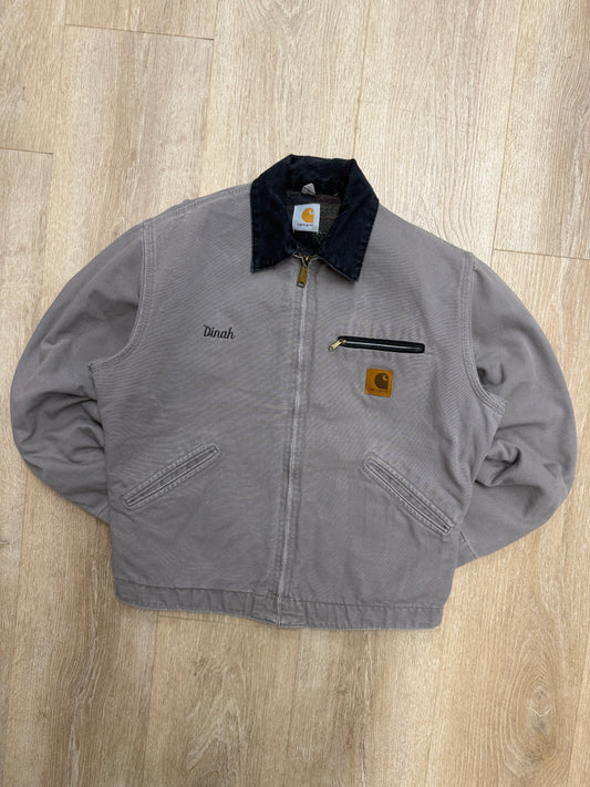 Faded Cement Grey Carhartt Detroit Jacket - Medium