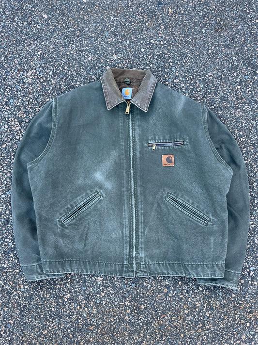 Faded Olive Green Carhartt Detroit Jacket - XL