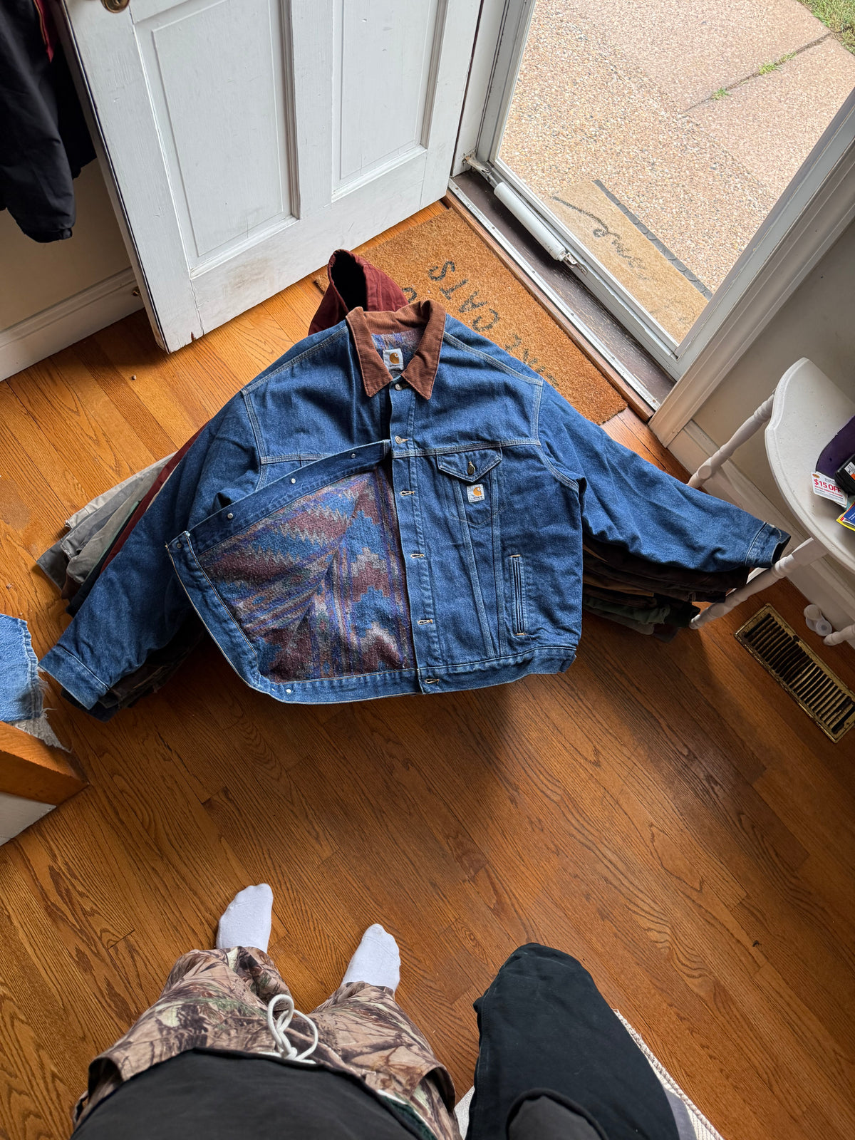 Aztec Denim Trucker Jacket - XL