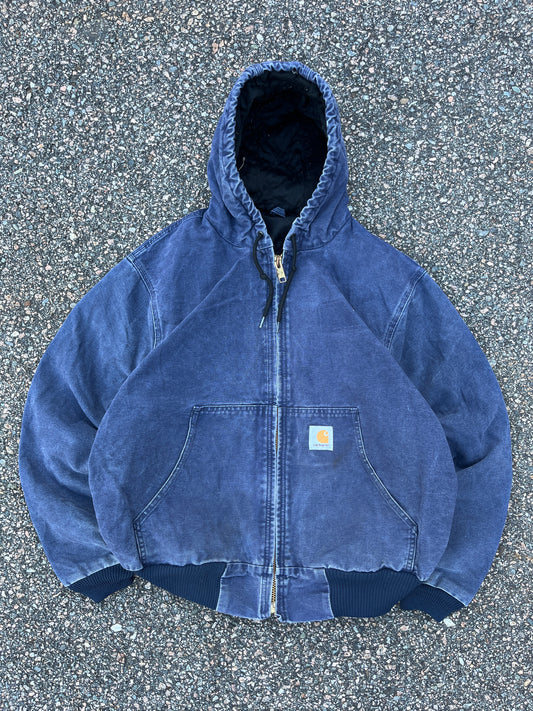Faded Navy Blue Carhartt Active Jacket - Boxy M-L
