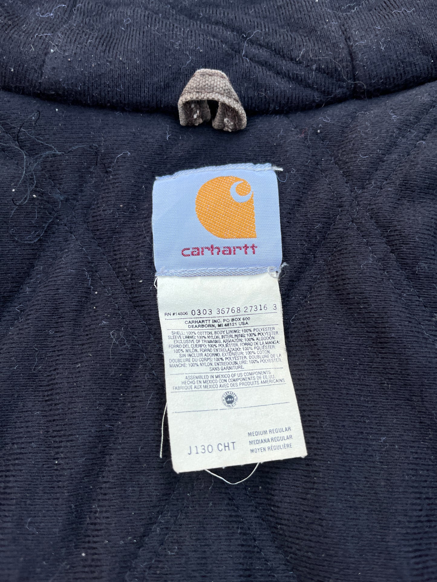 褪色栗棕色 Carhartt 运动夹克 - 中号