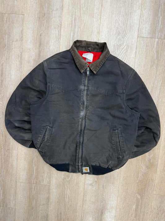 Faded Black Carhartt Santa Fe Jacket - XL