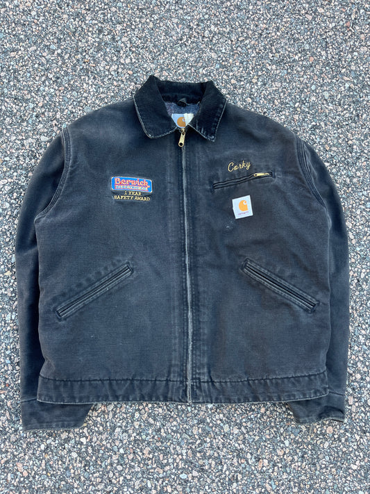 Faded Black Carhartt Detroit Jacket - Medium