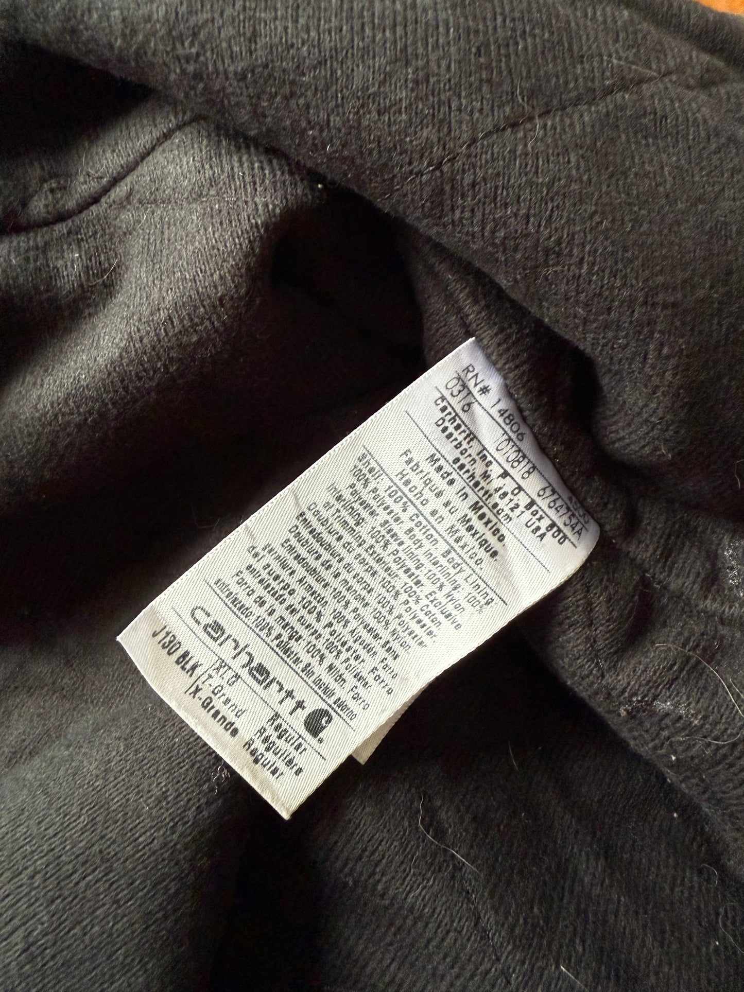 Faded Black Carhartt Active Jacket - XL