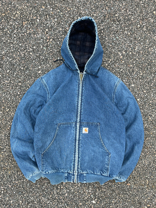Faded Denim Carhartt Active Jacket - Small