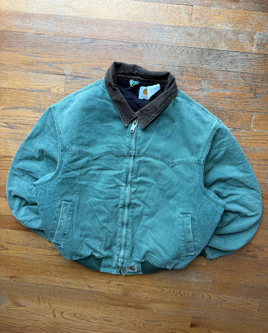 Faded Aspen Green Carhartt Santa Fe Jacket - Boxy Large