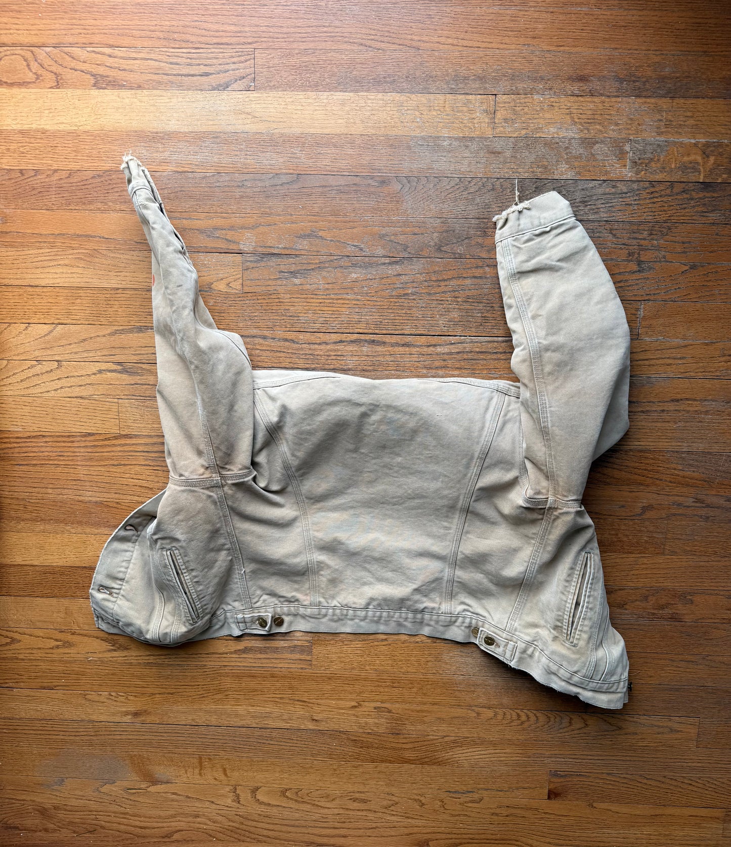 Faded Brown Carhartt Trucker Jacket - Small