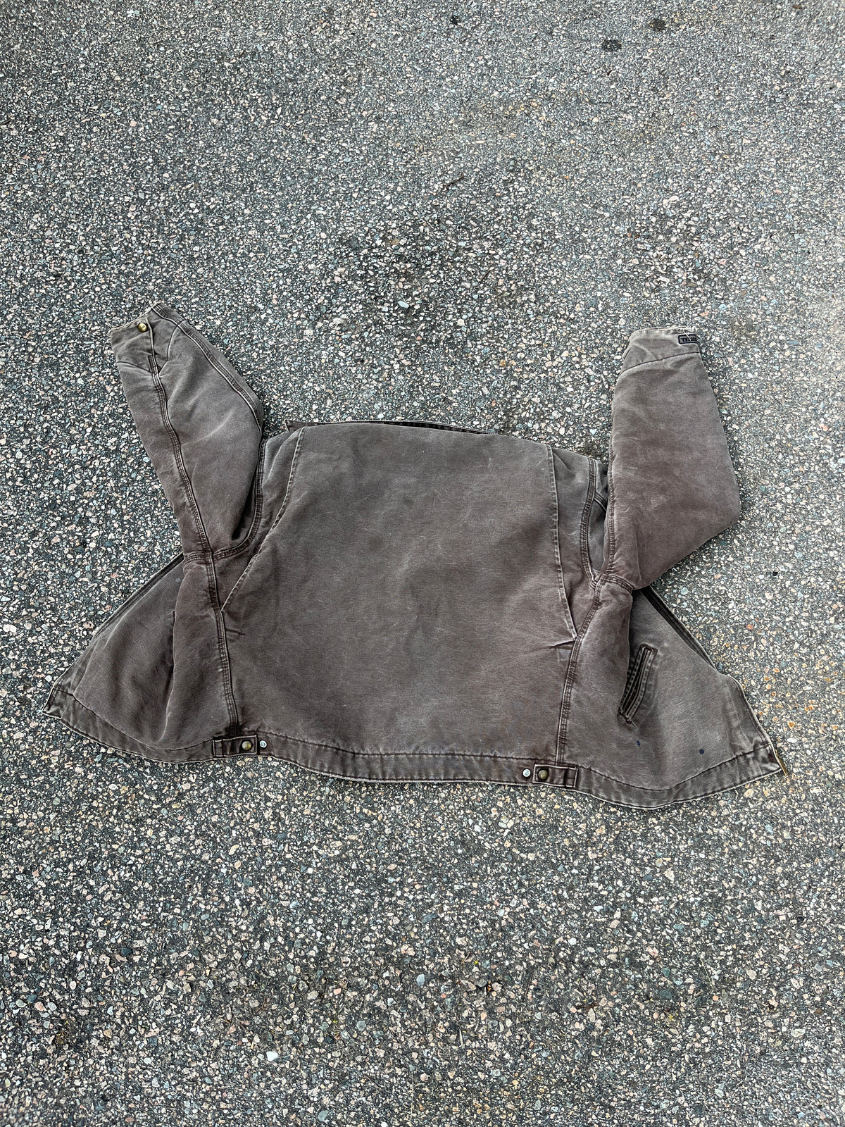 褪色棕色 Carhartt 底特律夹克 ~ 宽松大号