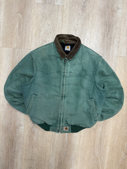Faded Aspen Green Carhartt Santa Fe Jacket - Large