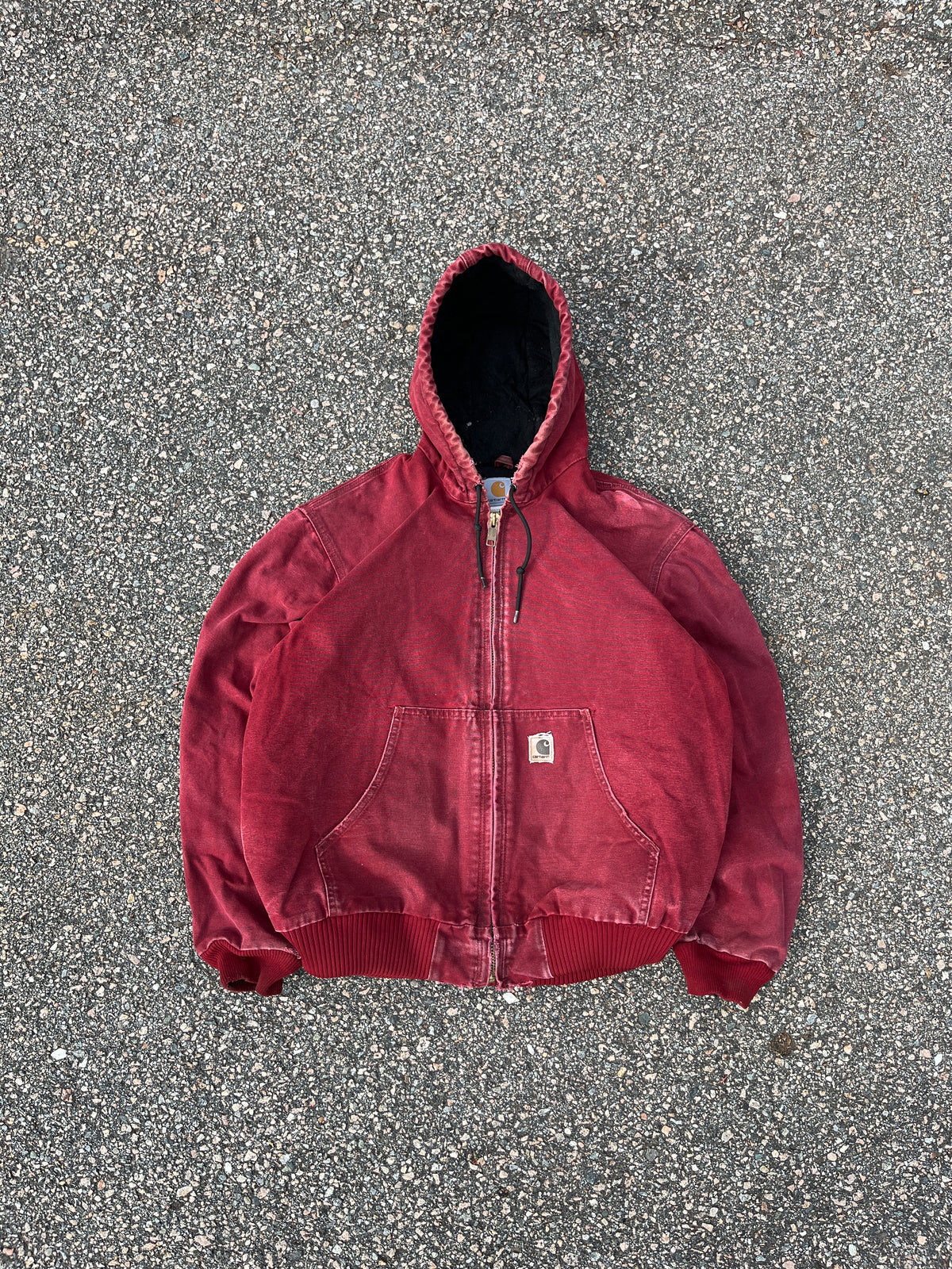 Faded Crimson Red Carhartt Active Jacket - Large