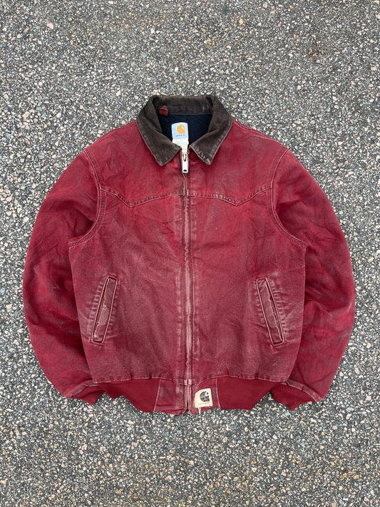 Faded Brick Red Carhartt Santa Fe Jacket - Medium