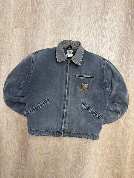 Faded Petrol Blue Carhartt Detroit Jacket - Medium