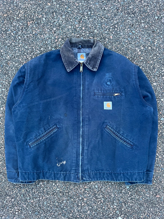 Faded Navy Blue Carhartt Detroit Jacket - Boxy L-XL
