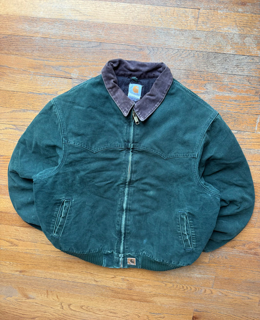 Faded Spruce Green Carhartt Santa Fe Jacket - Fits L-XL