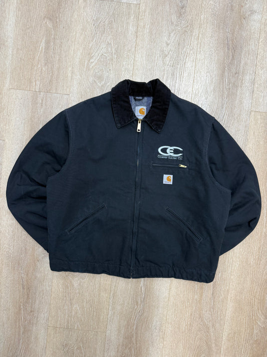 Faded Black Carhartt Detroit Jacket - Boxy L-XL