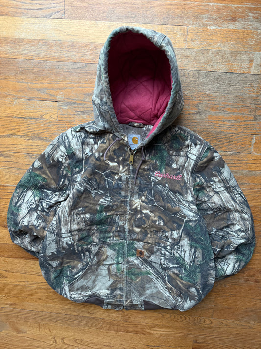 Faded Pink Lined Realtree Carhartt Active Jacket - Large
