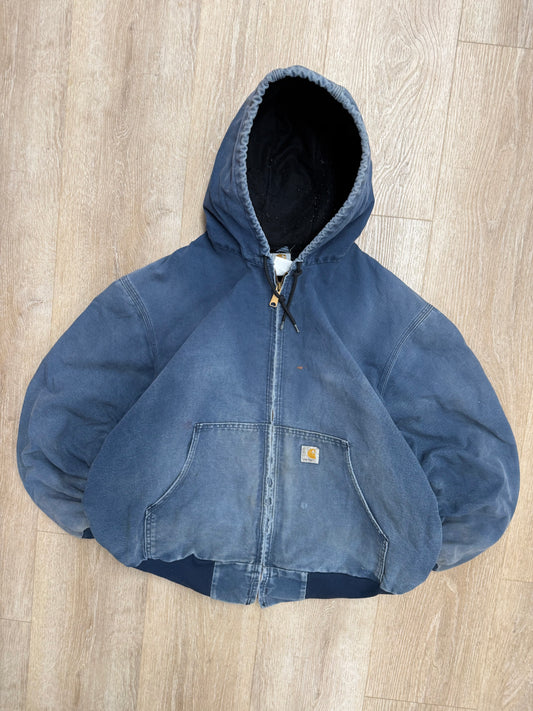 Faded Blue Carhartt Active Jacket - XL