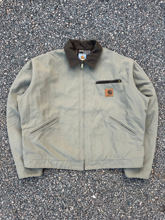 Faded Tan Carhartt Detroit Jacket - Boxy M-L