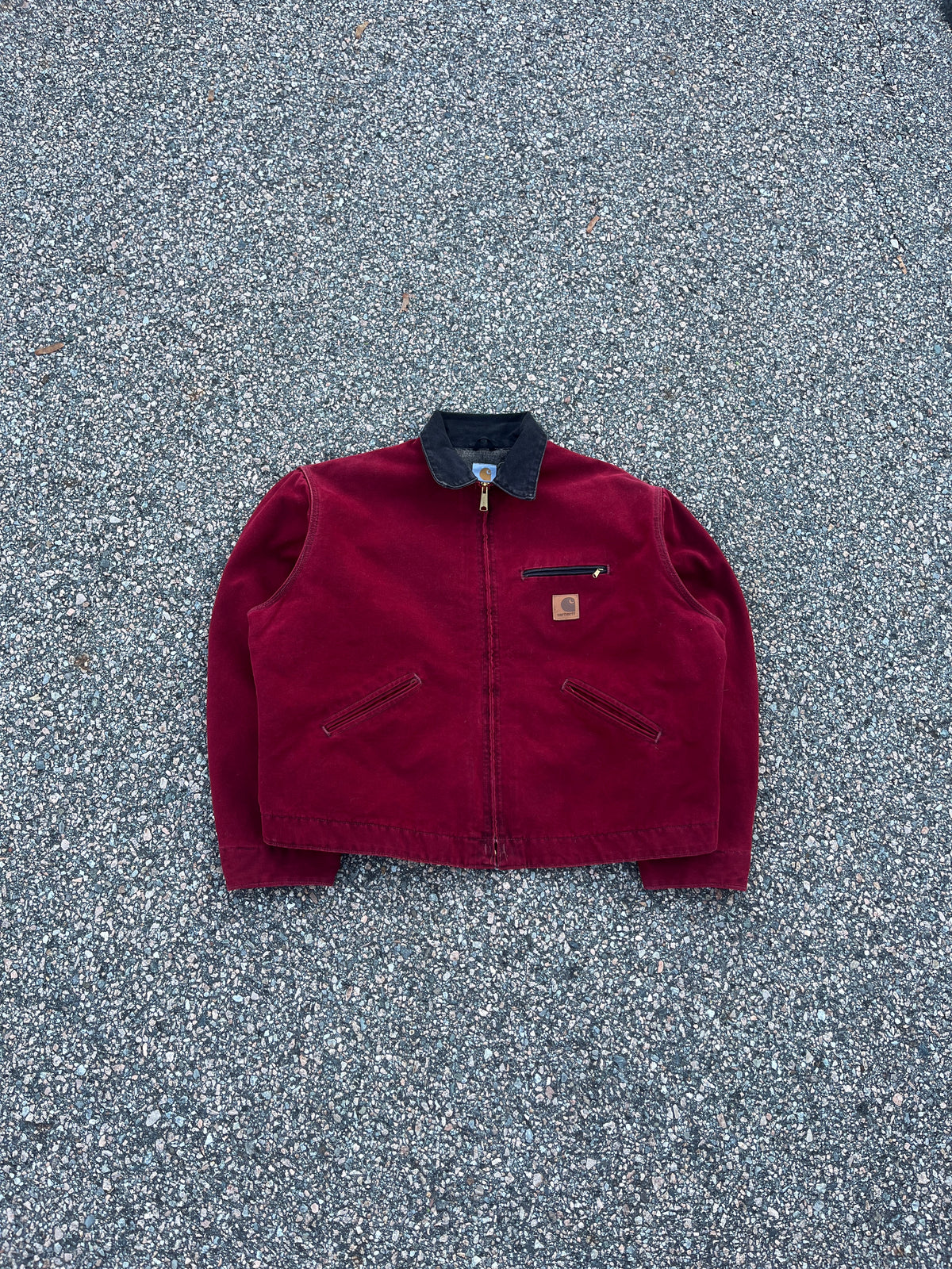 Faded Crimson Red Carhartt Detroit Jacket - Boxy XL