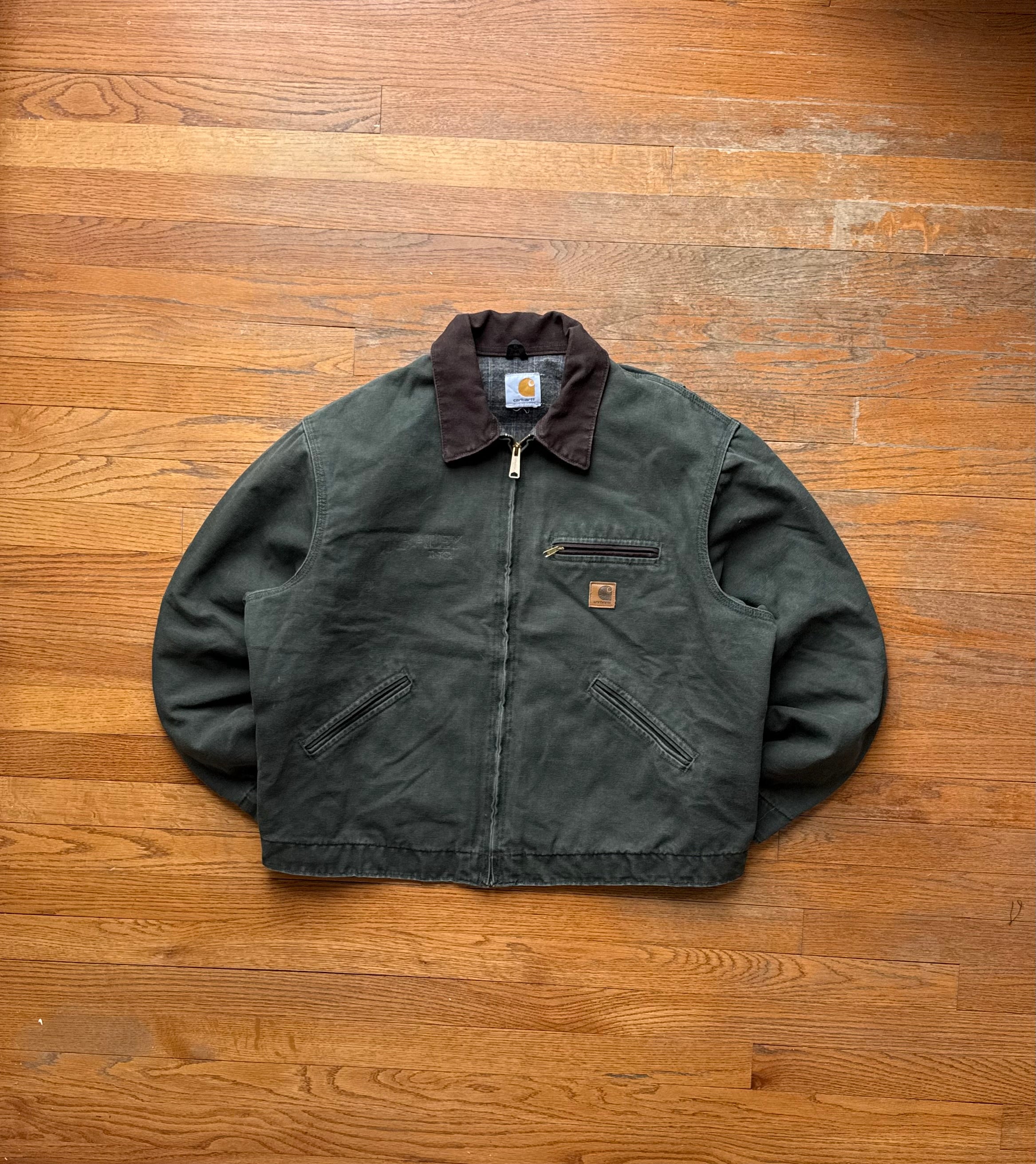 Faded Olive Green Carhartt Detroit Jacket - Boxy L-XL – VTG By Mike