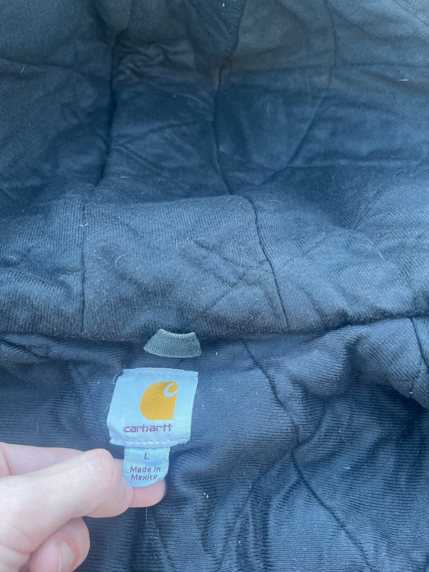 褪色黑色 Carhartt 运动夹克 - 大号