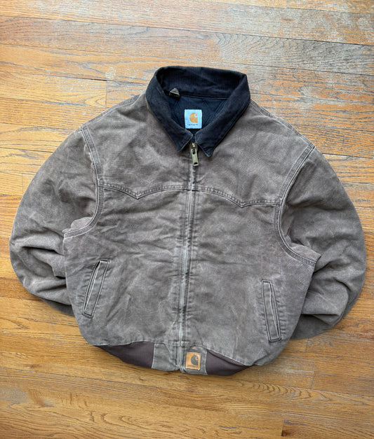 Faded Chestnut Brown Carhartt Santa Fe Jacket - Fits M-L