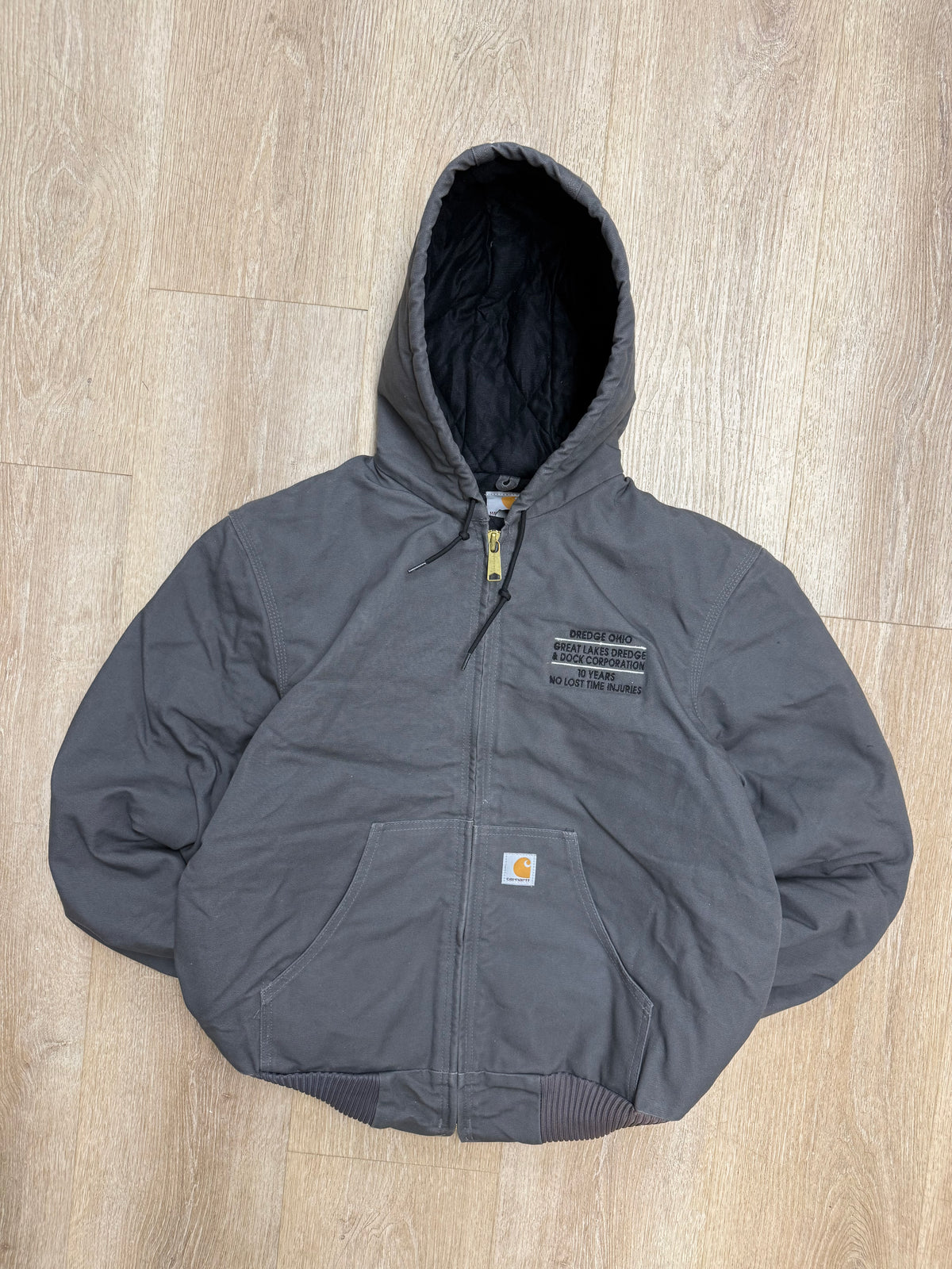 Faded Gravel Grey Carhartt Active Jacket - Medium