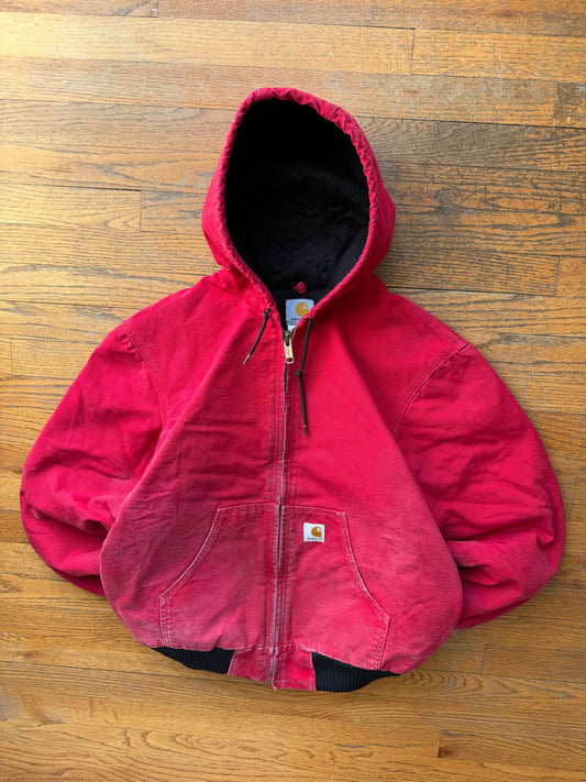 Faded Strawberry Red Carhartt Active Jacket - Medium