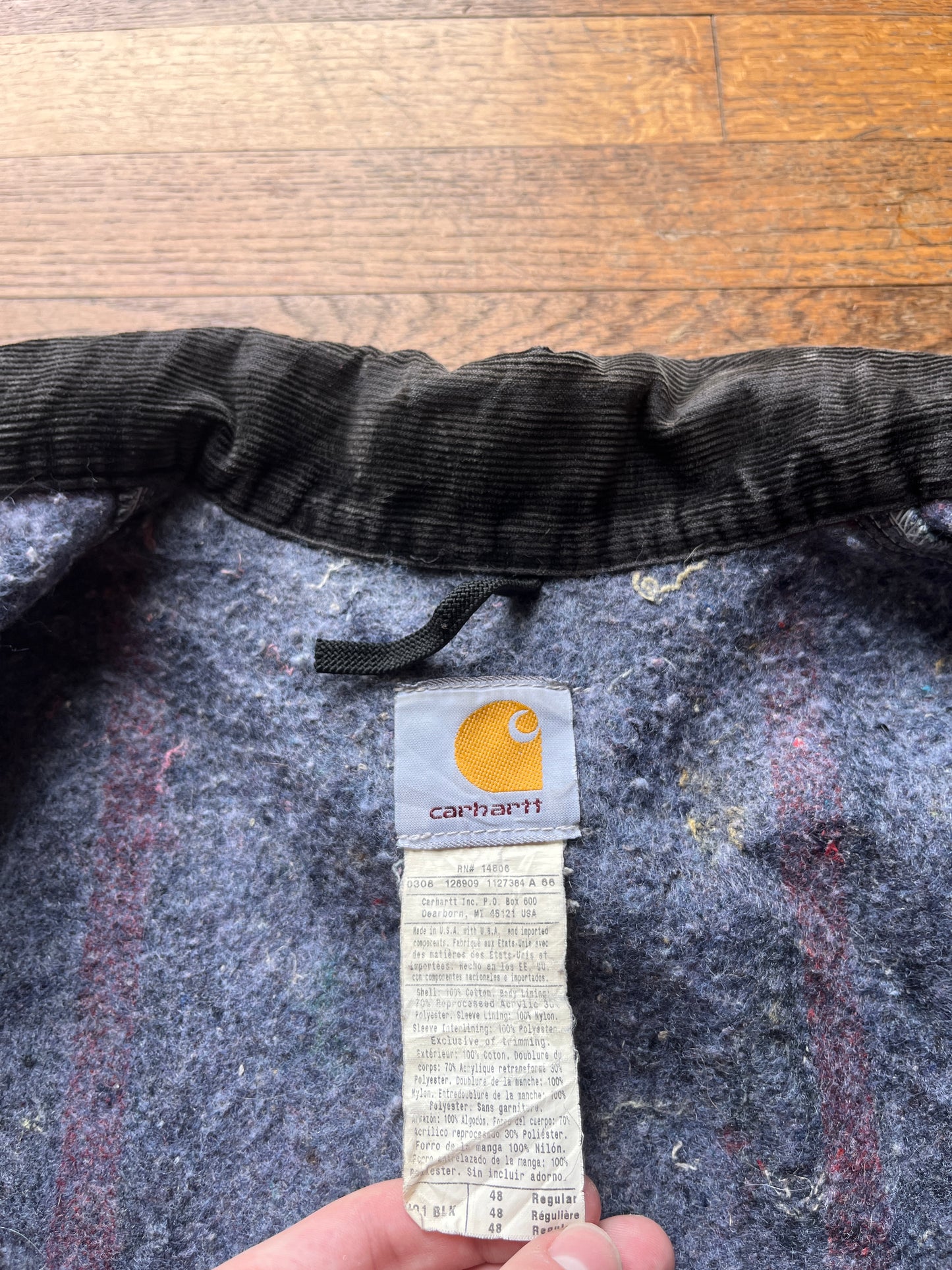 Faded Black Carhartt Detroit Jacket - Boxy L-XL