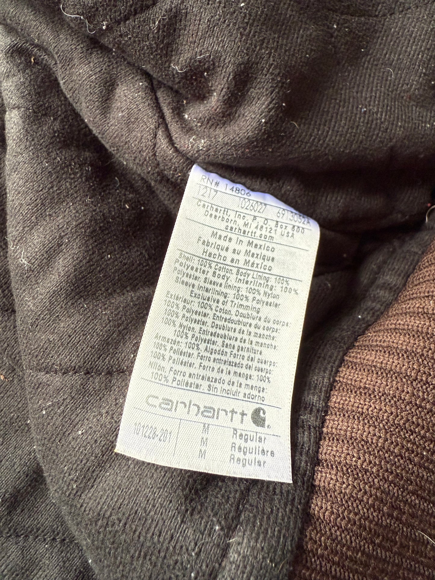 Faded Dark Brown Carhartt Bankston Jacket - Medium