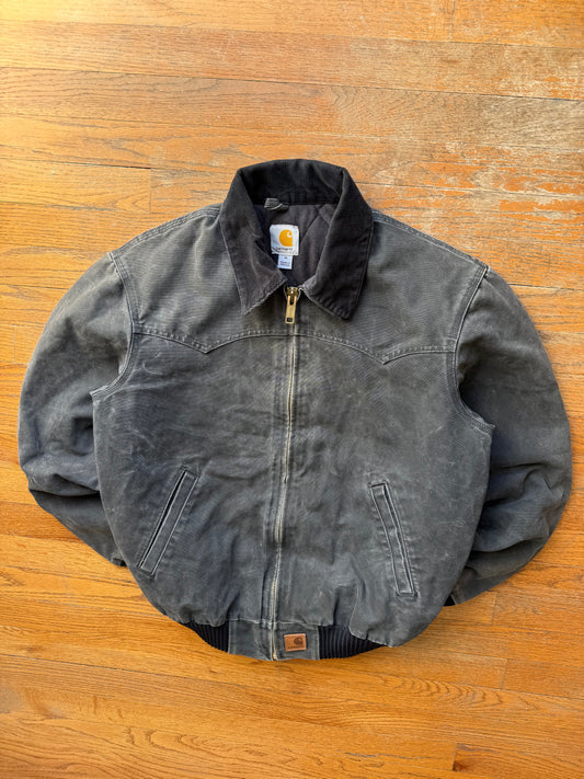 Faded Black Carhartt Santa Fe Jacket - Medium