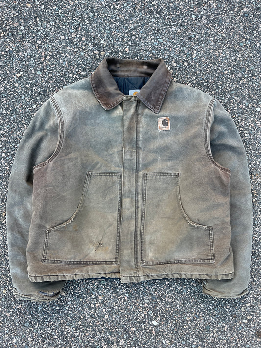 Faded n Distressed Chestnut Brown Carhartt Arctic Jacket - Large