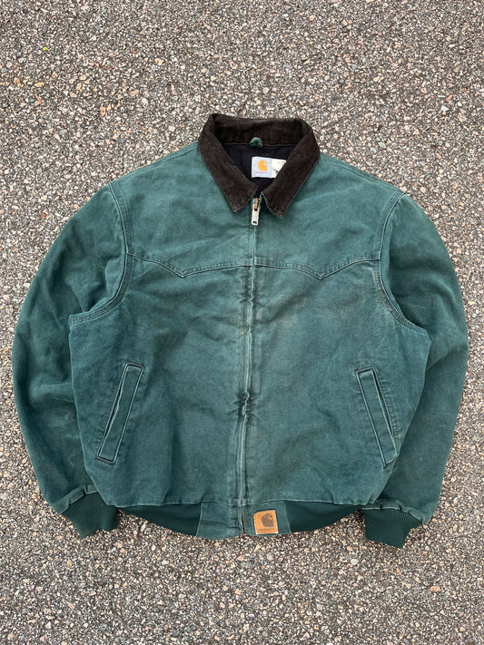 Faded Hunter Green Carhartt Santa Fe Jacket - Boxy Large