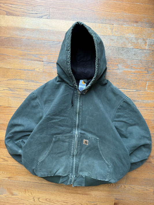 Faded Olive Green Carhartt Active Jacket - Boxy XL